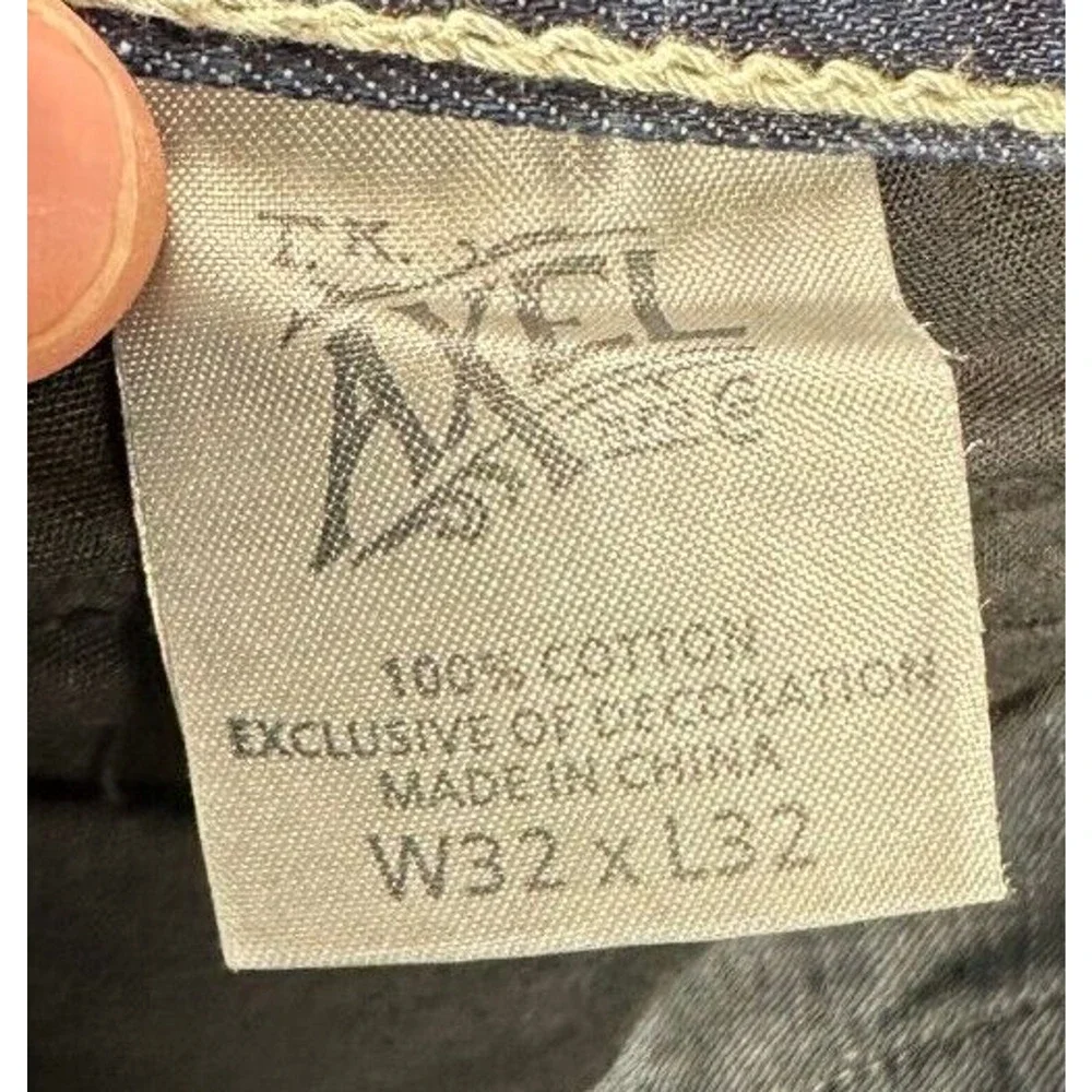 T.K. Axel Jeans Mens 32X32 Treadwell Blue Distressed Relaxed Straight Denim Pant - Picture 5 of 10